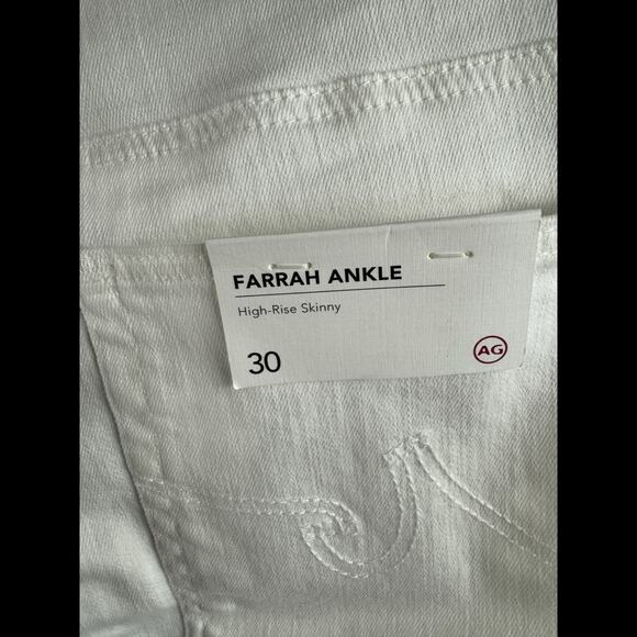 Adriano Goldschmied AG Farrah Ankle Jeans White 30R High Rise Skinny Stretch - Picture 4 of 13